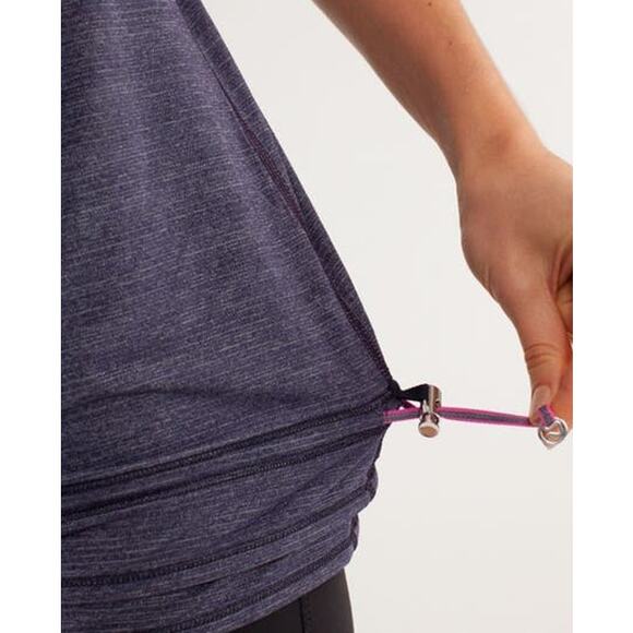 Lululemon Back On Track Tank Black Swan Raspberry Glo Light Size 4 - Picture 8 of 9